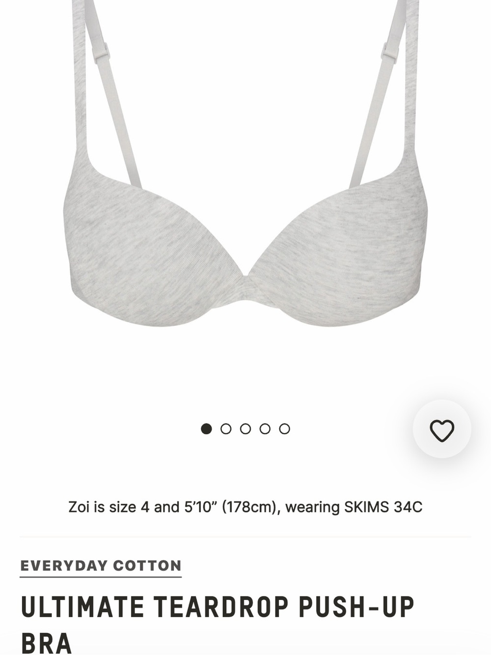 SKIMS Ultimate Tear-Drop Push Up Bra